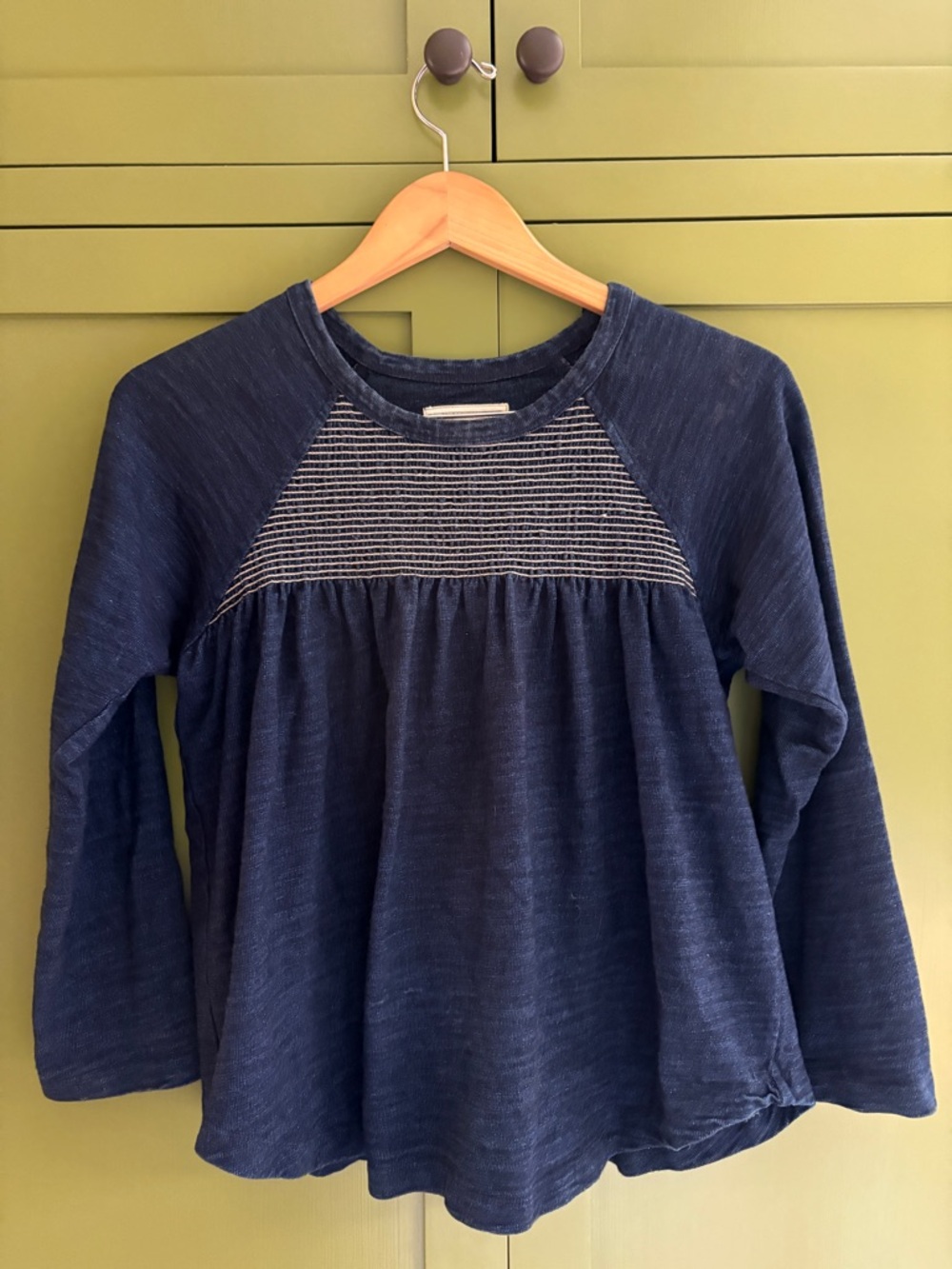 Current Elliot indigo heavyweight slub knit top size 0